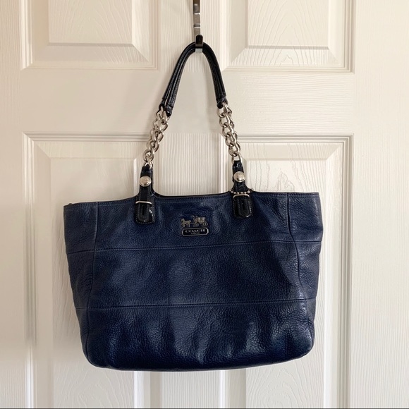 Coach Handbags - Coach Madison Tribeca Navy Blue Handbag